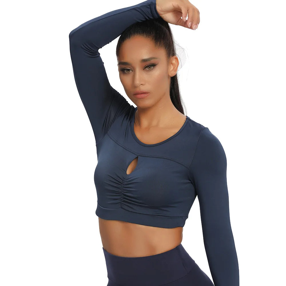 Solid Sportswear Sexy Gym Top