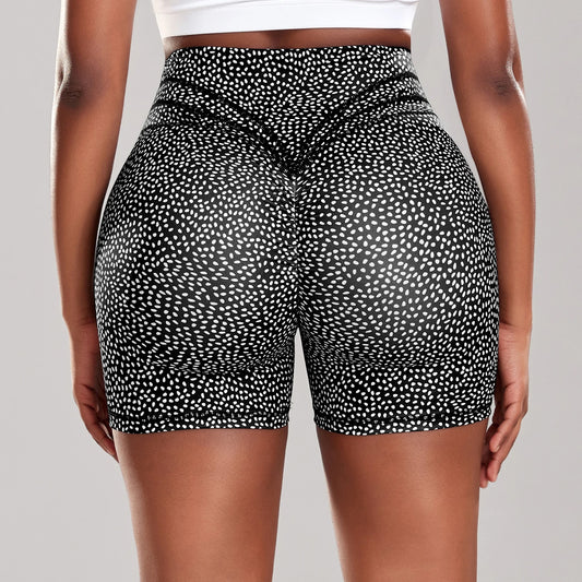 Dot Print Yoga Shorts for Fitness