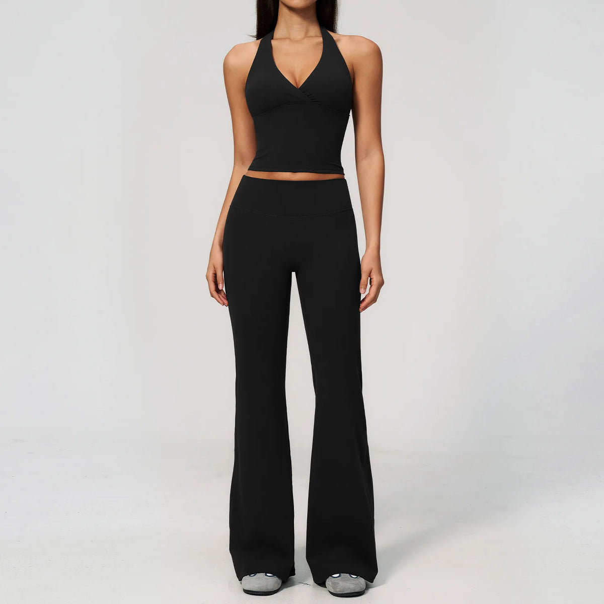 Yoga Set 2PCS Women Outfits Workout Clothes Athletic Wear Gym Legging Fitness Bra Crop Top Long Sleeve Sports Suits Sportswear