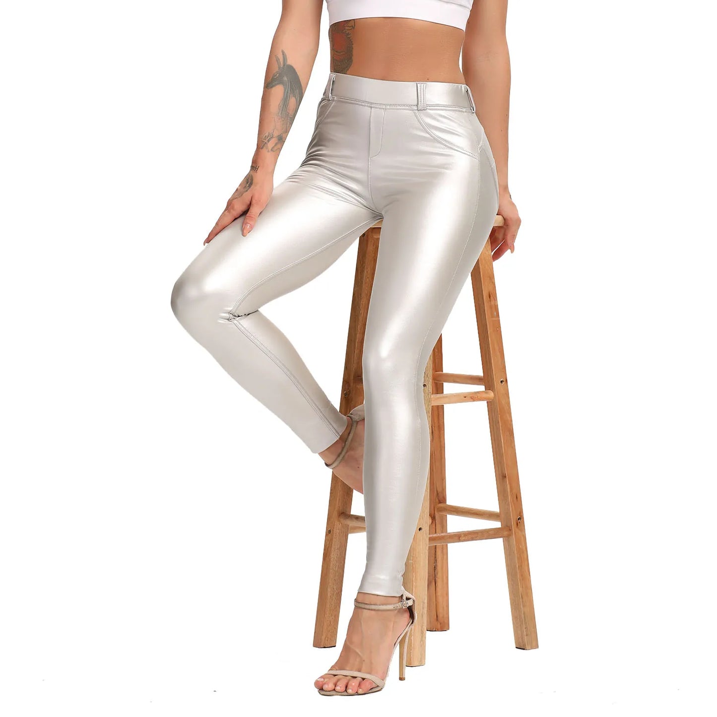 Leather Women Fashion Thick Leather Pant