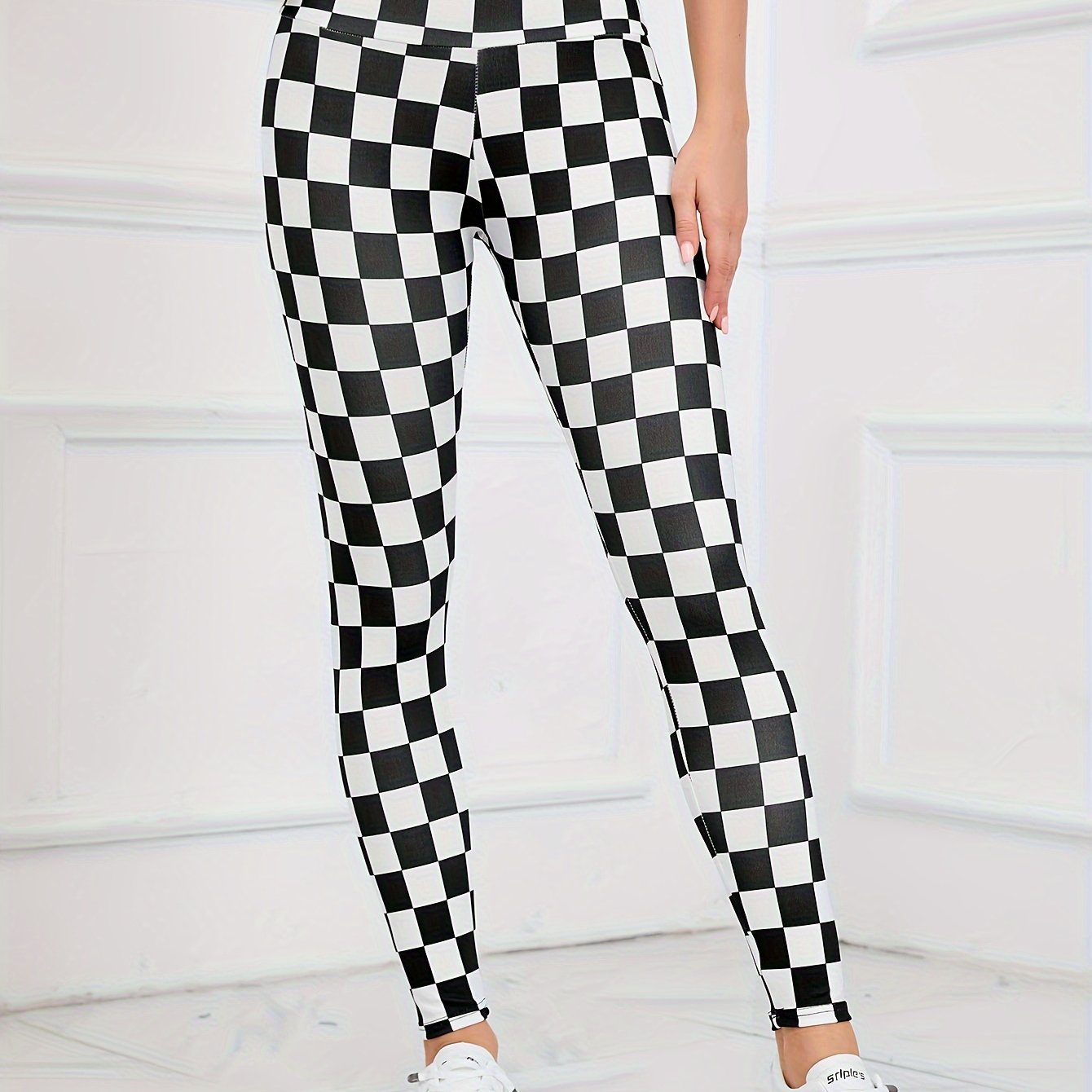 Lotus Flower Graphic High Waist Yoga Pants, Stretch Running Fitness Workout Leggings, Women's Activewear