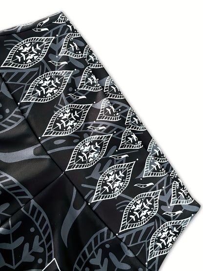 Lotus Flower Graphic High Waist Yoga Pants, Stretch Running Fitness Workout Leggings, Women's Activewear